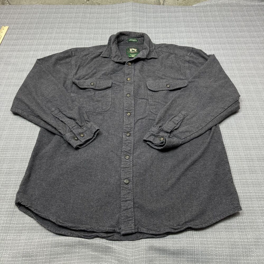 Stillwater Supply Co Shirt Mens Large Tall Grey Chamois Rugged Hunting‎ Hiking
